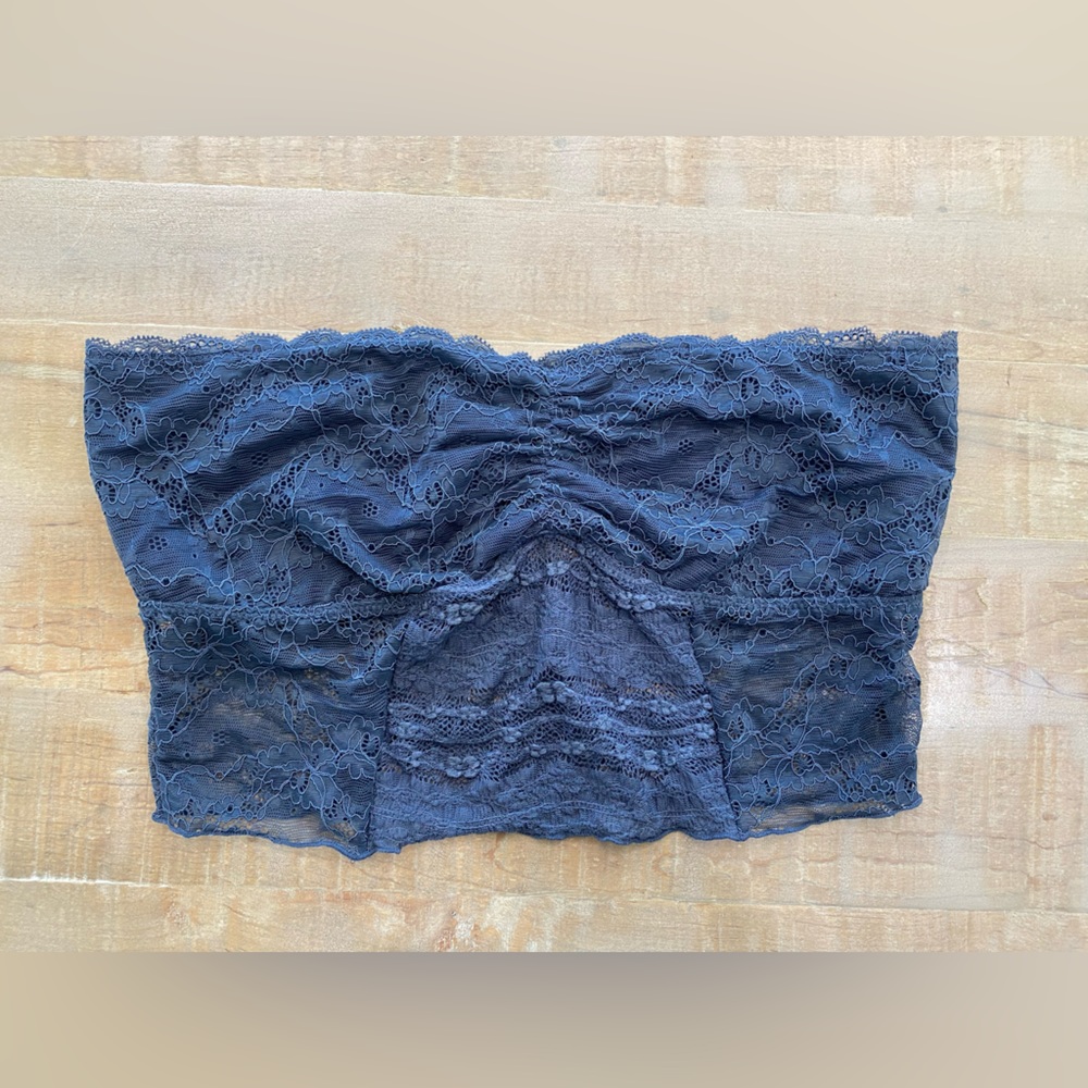 Intimately free People bandeau lace strapless crop top bra
